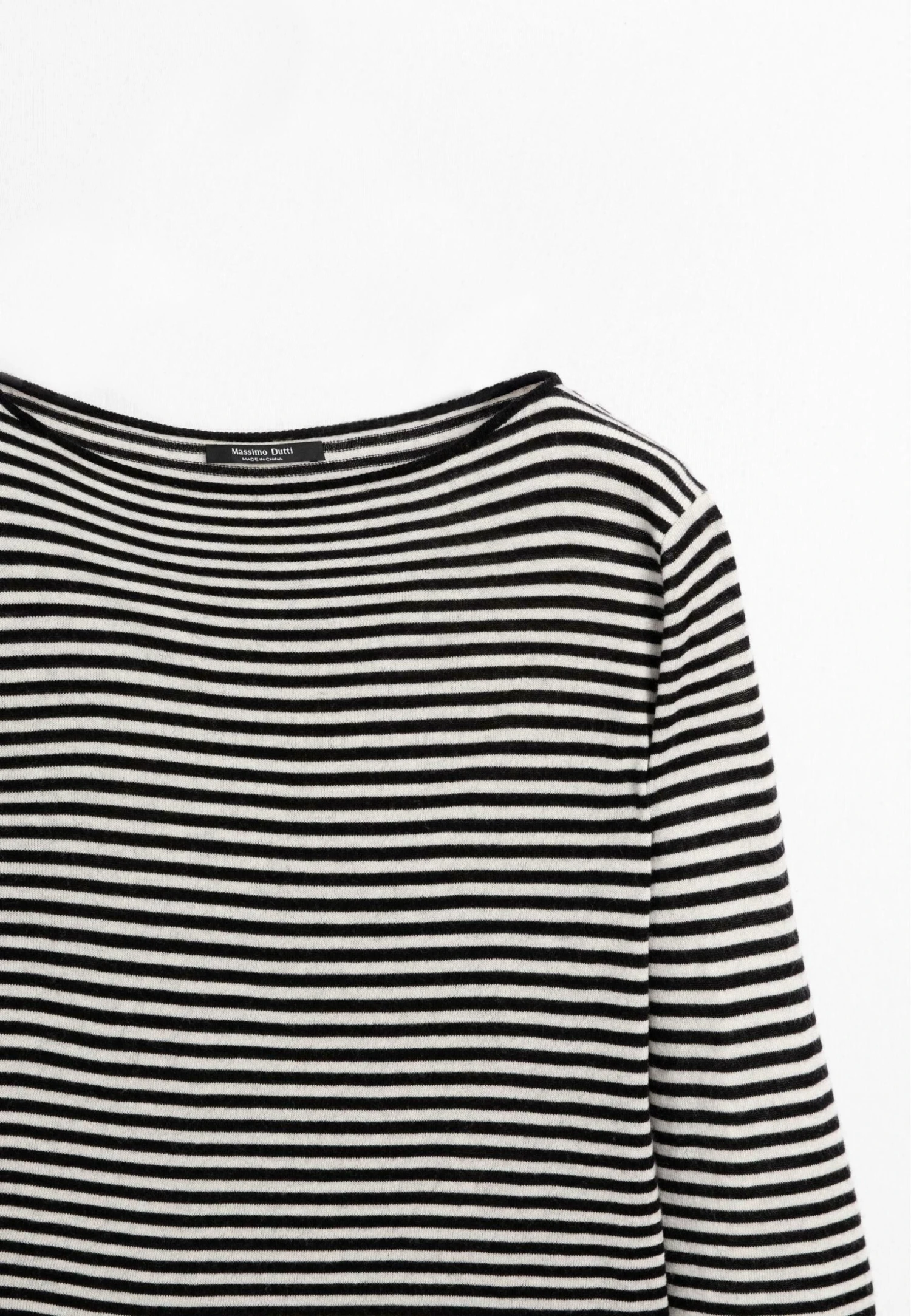 Massimo Dutti STRIPED LONG SLEEVE - Jumper - Black 8 Massimo Dutti STRIPED LONG SLEEVE - Jumper - Black - Image 6