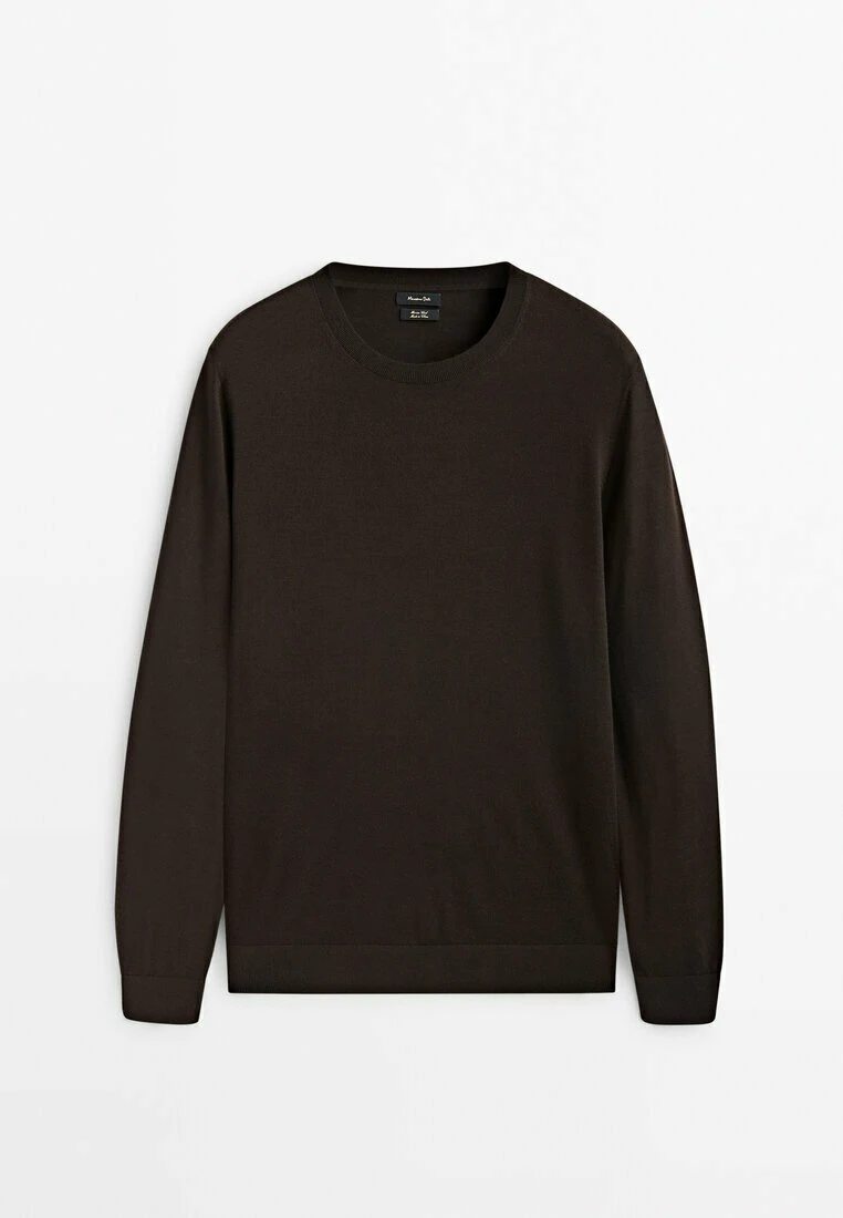 Massimo Dutti Crew Neck - Sweatshirt - Brown 12 Massimo Dutti Crew Neck - Sweatshirt - Brown - Image 10