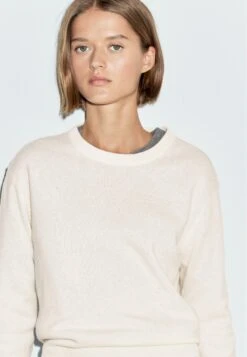 Massimo Dutti CREW NECK SWEATER - Jumper - Beige -Massimo Dutti Shop 0507caf1761742abb355996c69b194a9