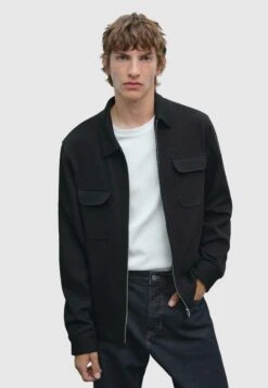 Massimo Dutti BLEND WITH POCKETS - Summer Jacket - Dark Blue