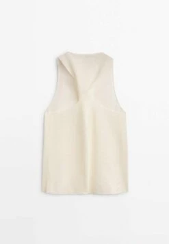 Massimo Dutti With Crossover Back- Top - Beige -Massimo Dutti Shop 053f101c578d4598a17b474276f93057