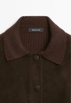 Massimo Dutti CONTRAST AND SHEEPSKIN - Summer Jacket - Dark Brown -Massimo Dutti Shop 055983b295ad441dadd69c8227c95b33