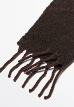 Massimo Dutti FRINGED - Scarf - Dark Brown -Massimo Dutti Shop 0561fa4f877d48f6ba4220021c5c1f94