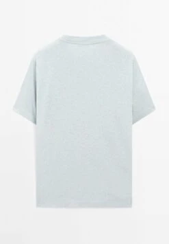 Massimo Dutti SHORT SLEEVE WITH CREW NECK - Basic T-shirt - Light Blue -Massimo Dutti Shop 05b1d1f690534d0e8d2e273654fbf000