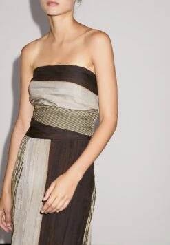 Massimo Dutti STRAPLESS WITH GATHERED DETAIL - Day Dress - Brown -Massimo Dutti Shop 05b7386c96144deebda89f9c9b884125