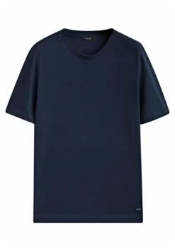 Massimo Dutti Textured Short Sleeve - Basic T-Shirt - Blue -Massimo Dutti Shop 05ce027946b24f519260d8c3b0fa598c