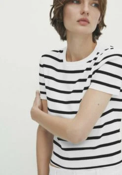 Massimo Dutti Striped Short Sleeve - Print T-Shirt 13 Massimo Dutti Striped Short Sleeve - Print T-Shirt -Massimo Dutti Shop 05ce95f3583b45eeb5d13fef290e9b66