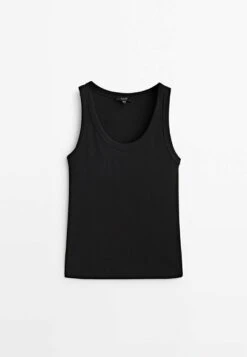 Massimo Dutti SleevelessBlend - Top - Black -Massimo Dutti Shop 05dc77143f9a424ab6305e30b17d8535