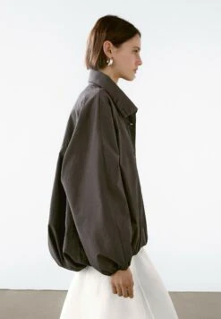 Massimo Dutti PUFFED DETAIL - Summer Jacket - Dark Brown -Massimo Dutti Shop 06416f4c8db74b90917ee9363dabc4f0