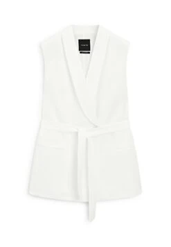 Massimo Dutti SLEEVELESS TUXEDO COLLAR WITH BELT - Waistcoat - White 15 Massimo Dutti SLEEVELESS TUXEDO COLLAR WITH BELT - Waistcoat - White -Massimo Dutti Shop 0645c8b2398742398d954457a8e60d8a