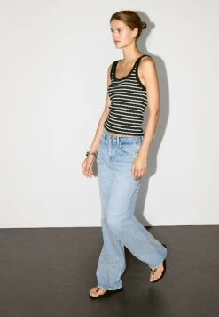 Massimo Dutti STRIPE PRINT WITH ROUND NECK - Top - Black -Massimo Dutti Shop 0647aa59c1084dbf8aee6e1ef0698063