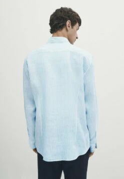 Massimo Dutti Striped - Shirt - Mottled Turquoise -Massimo Dutti Shop 06520dcbd36c4549ac58b038978dd34e