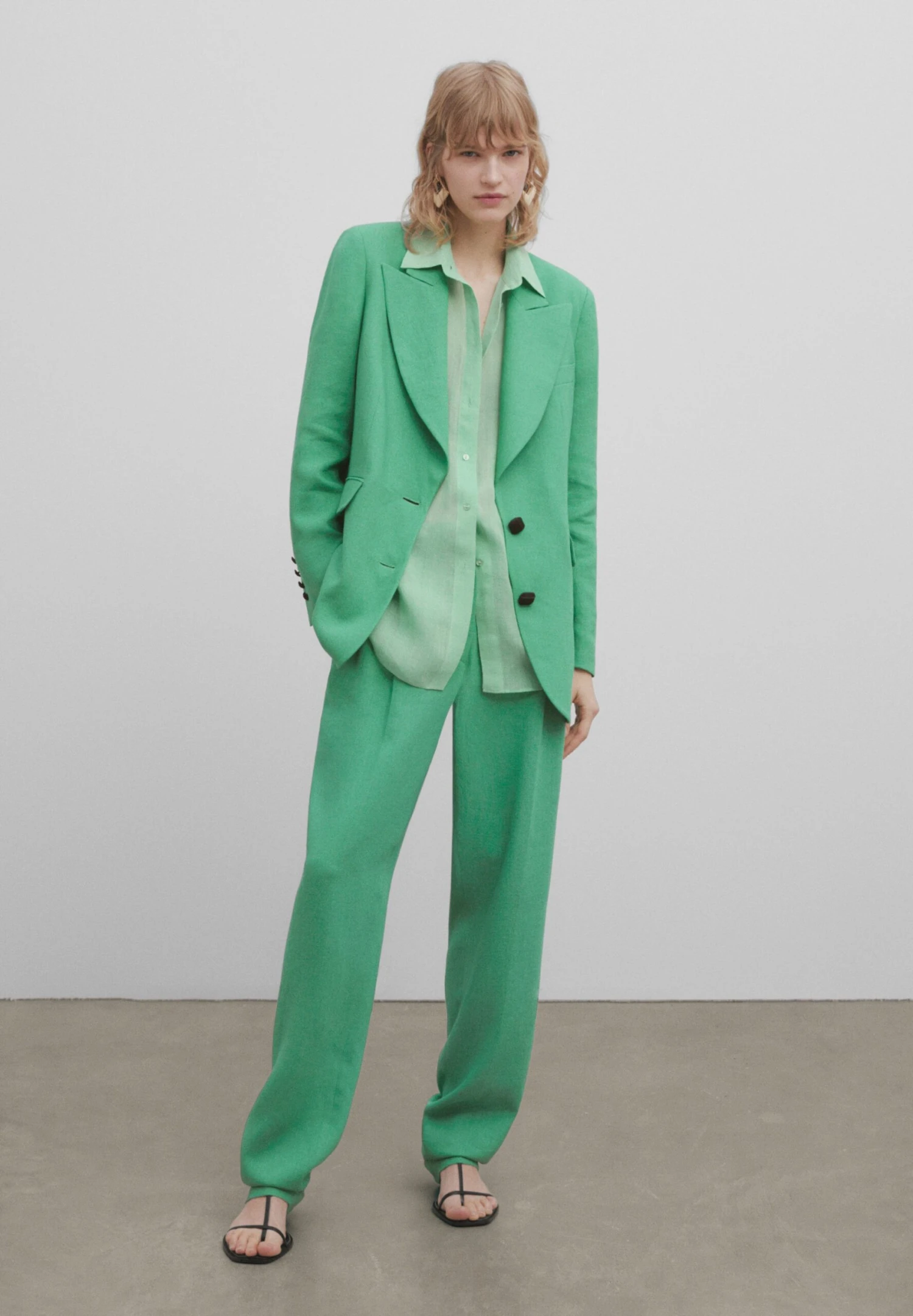 Massimo Dutti Studio Blend Suit - Chinos - Green 4 Massimo Dutti Studio Blend Suit - Chinos - Green - Image 2