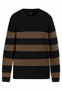 Massimo Dutti Striped Crew Neck - Jumper - Black -Massimo Dutti Shop 06c71b36a1fe4bb99689eff39db006c9