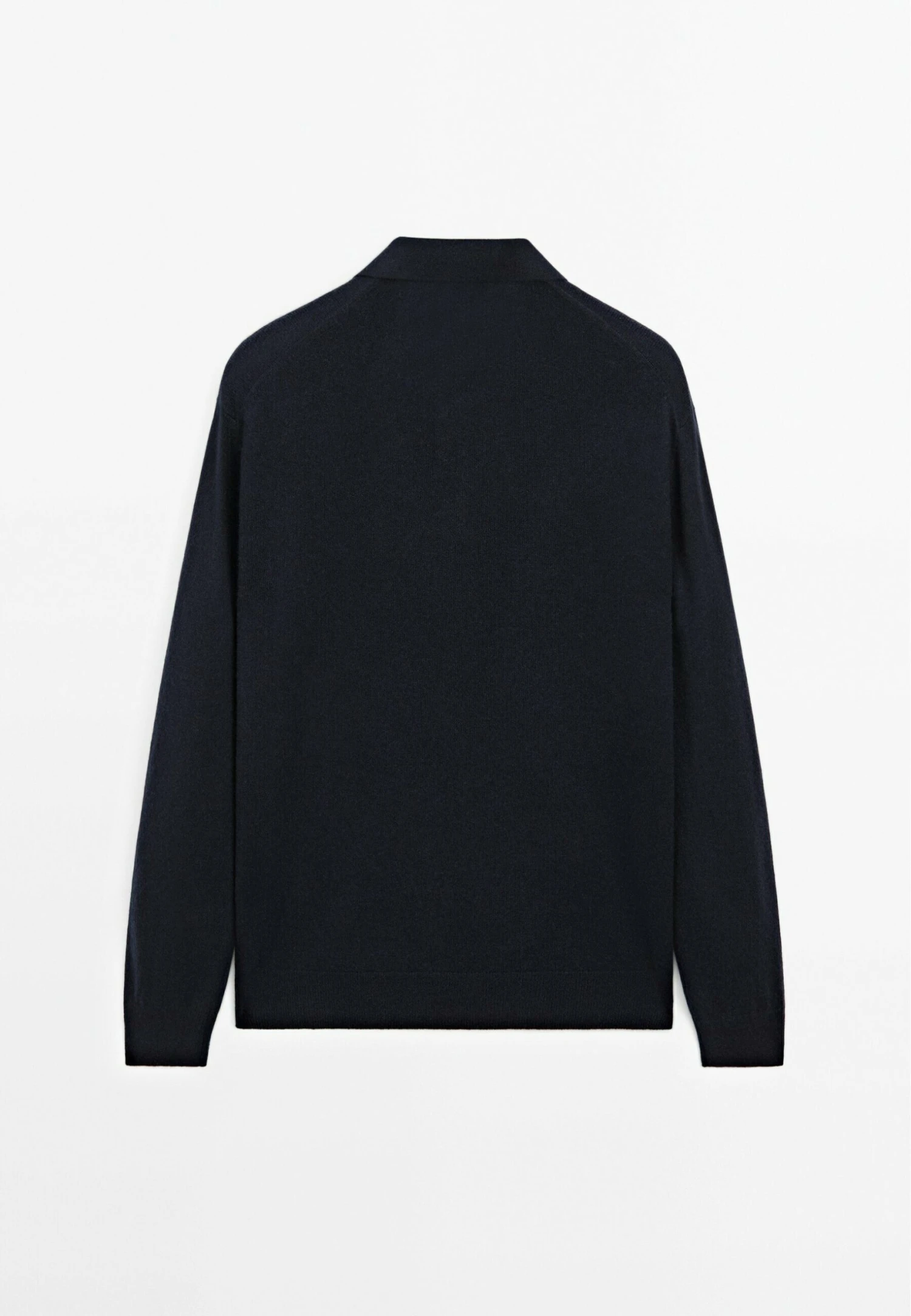 Massimo Dutti CASHMERE LONG SLEEVE POLO COLLAR - Long Sleeved Top - Dark Blue 9 Massimo Dutti CASHMERE LONG SLEEVE POLO COLLAR - Long Sleeved Top - Dark Blue - Image 7