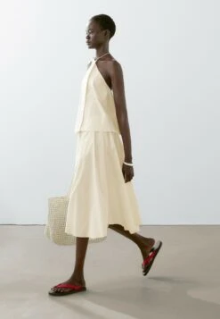 Massimo Dutti STRIPE PRINT FLARED MIDI - A-line Skirt - Mottled Beige -Massimo Dutti Shop 06e96f1959e143ec8e4898a61fc98a05