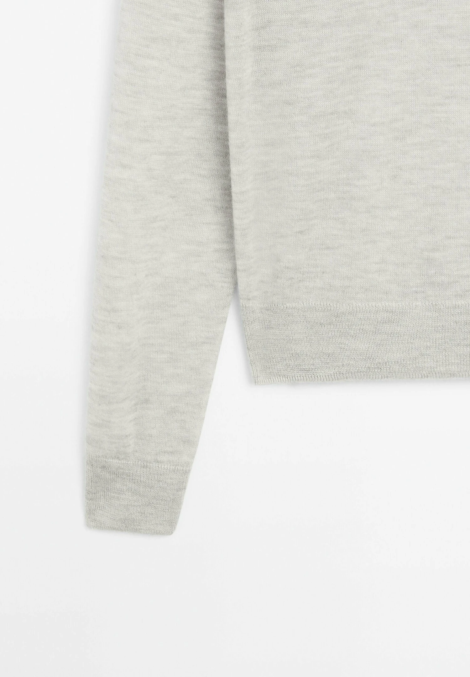 Massimo Dutti FINE SEMI-SHEER WITH V-NECK - Jumper - Grey 11 Massimo Dutti FINE SEMI-SHEER WITH V-NECK - Jumper - Grey - Image 9