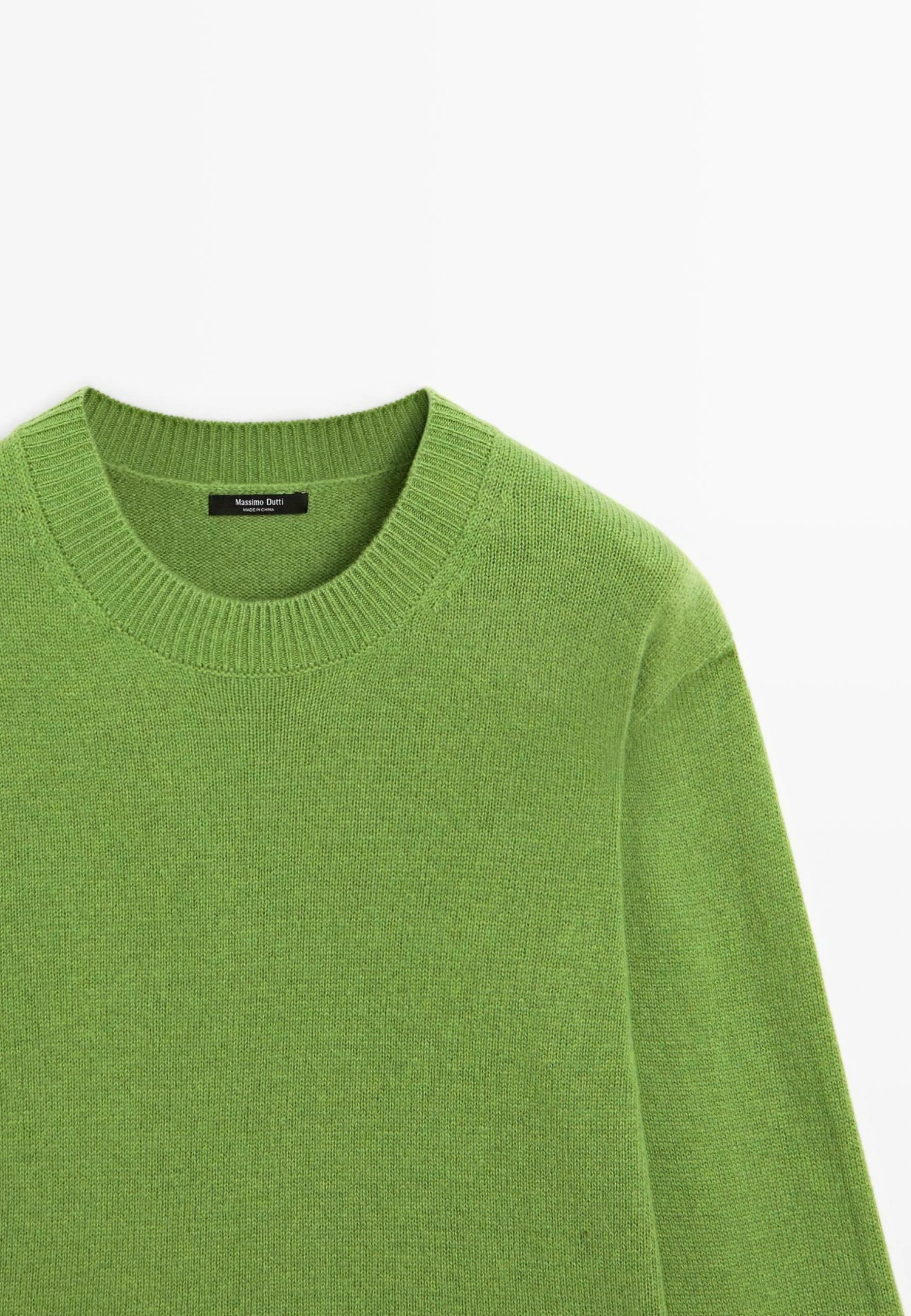 Massimo Dutti RIBBED CREW NECK - Jumper - Neon Green 11 Massimo Dutti RIBBED CREW NECK - Jumper - Neon Green - Image 9