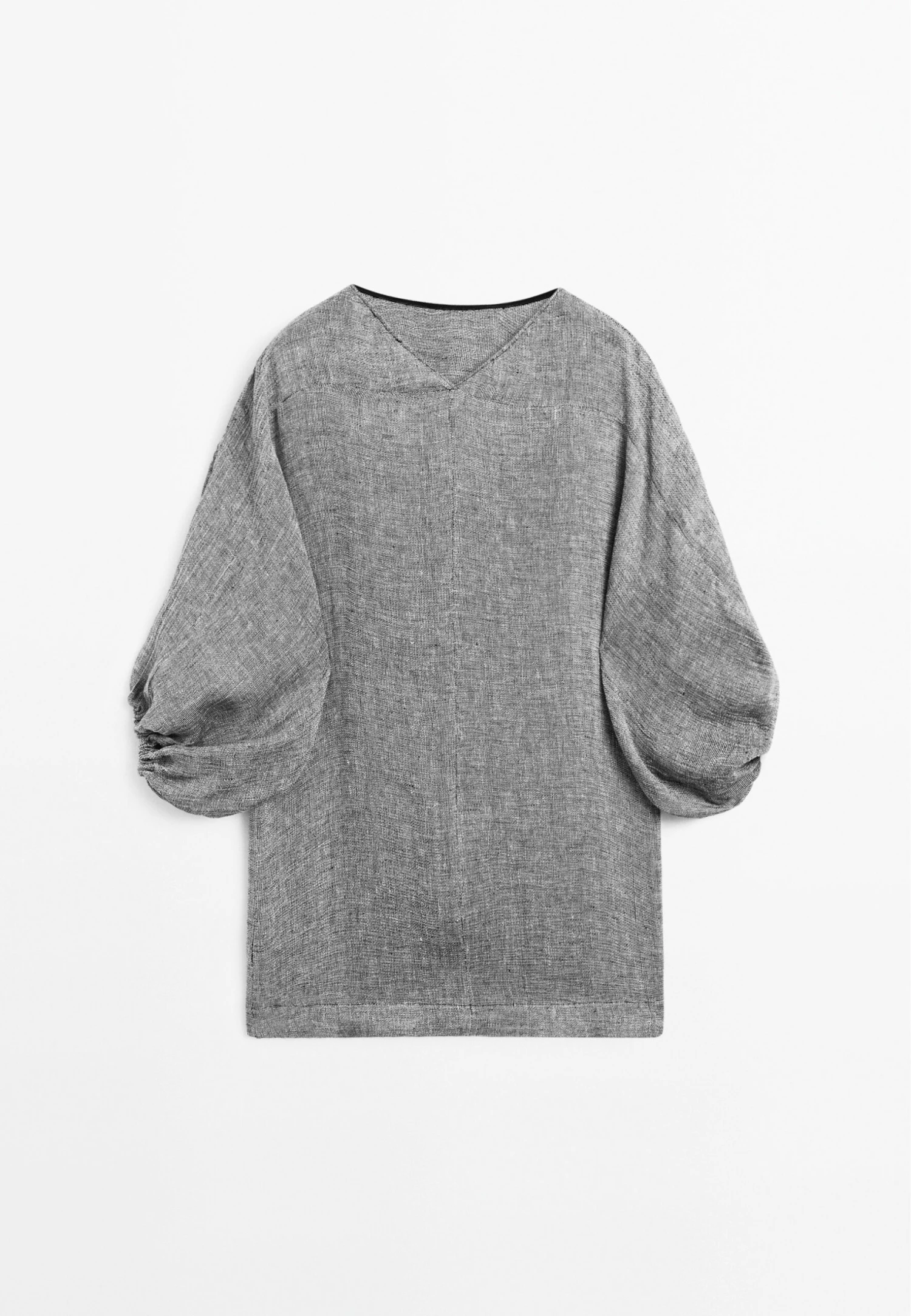 Massimo Dutti SHORT WITH SLEEVE DETAIL - Day Dress - Grey 11 Massimo Dutti SHORT WITH SLEEVE DETAIL - Day Dress - Grey - Image 9