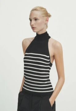 Massimo Dutti Striped Halter Neck - Top