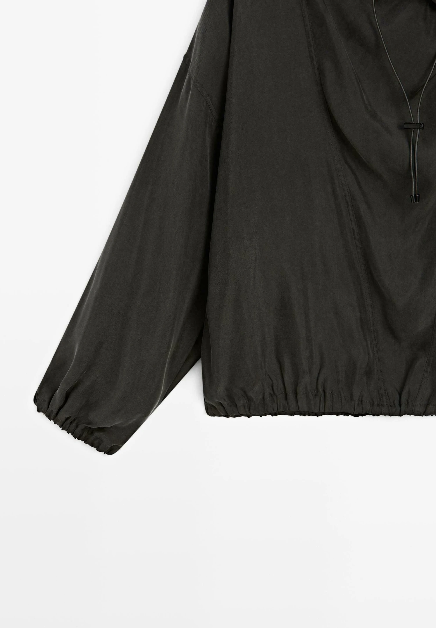 Massimo Dutti GARMENT WITH DRAWSTRING DETAIL - Blouse - Grey 12 Massimo Dutti GARMENT WITH DRAWSTRING DETAIL - Blouse - Grey - Image 10