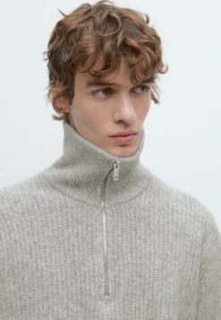 Massimo Dutti MOCK NECK - Jumper - Grey -Massimo Dutti Shop 0746f0d777704534a9577fe44fcc0df7