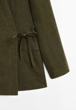 Massimo Dutti V-NECK LONG SLEEVE WITH TIES - Summer Jacket - Green -Massimo Dutti Shop 07659b6bff9a4d739fb6749b1ff3273a