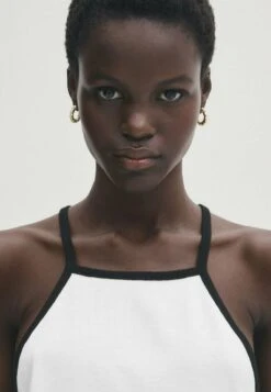 Massimo Dutti With Contrast Straps - Top - Beige -Massimo Dutti Shop 07927ffc8dd84cffaabf0256121e9f74