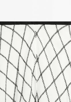 Massimo Dutti FLARED CHECK MIDI - A-line Skirt - White -Massimo Dutti Shop 07ae3e8d71fe477184adbafb7cdddf21