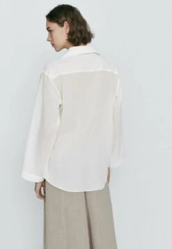 Massimo Dutti Patchwork With Pocket - Button-Down Blouse -Massimo Dutti Shop 07b420ce40104f2ca48d63cf2c534a42