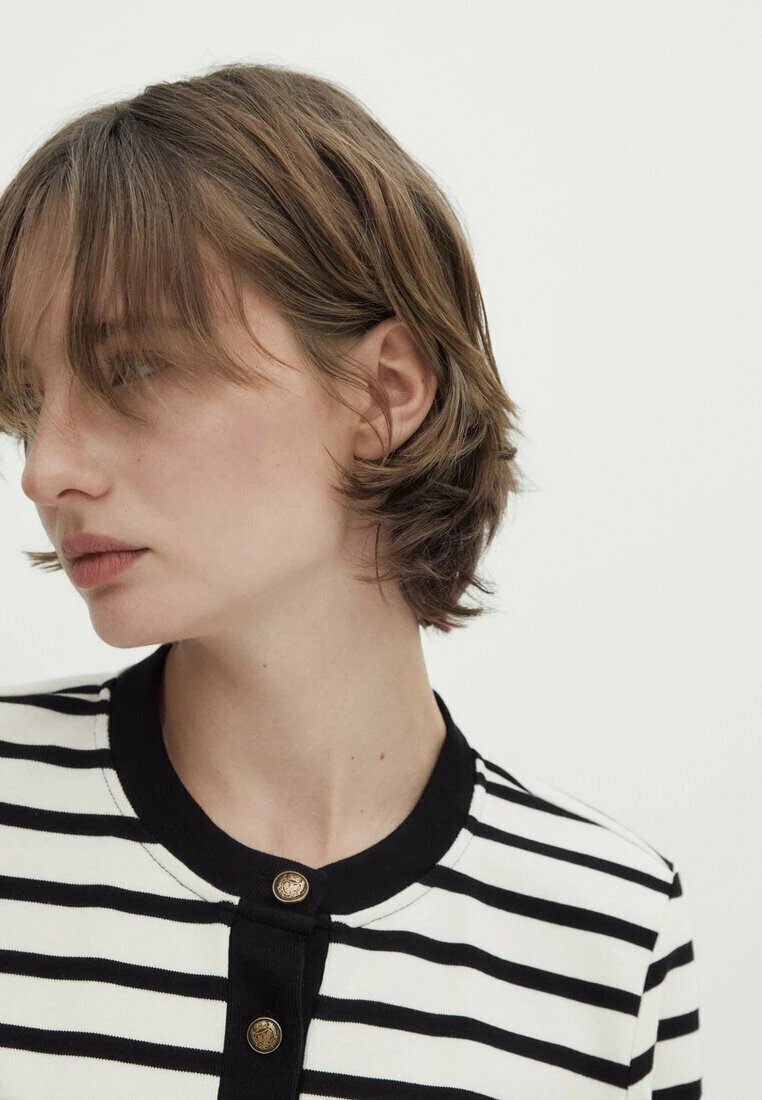 Massimo Dutti Striped With Buttons - Cardigan 5 Massimo Dutti Striped With Buttons - Cardigan - Image 3