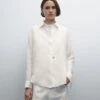 Massimo Dutti LIGHTWEIGHT FLOWING - Button-down Blouse - White -Massimo Dutti Shop 07e58c80a045452e99adc105de0d9361
