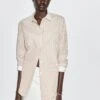 Massimo Dutti STRIPED WITH CONTRAST DETAIL - Button-down Blouse - Beige -Massimo Dutti Shop 07eaebf539314d4c8a2387e18cf47b63