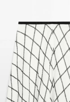 Massimo Dutti FLARED CHECK MIDI - A-line Skirt - White -Massimo Dutti Shop 07f7ec861d434f2ab934145b4179e12c