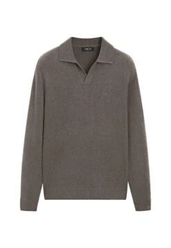 Massimo Dutti V-NECK - Long Sleeved Top - Grey -Massimo Dutti Shop 0813bec27cda4fadad95ada14aa03455