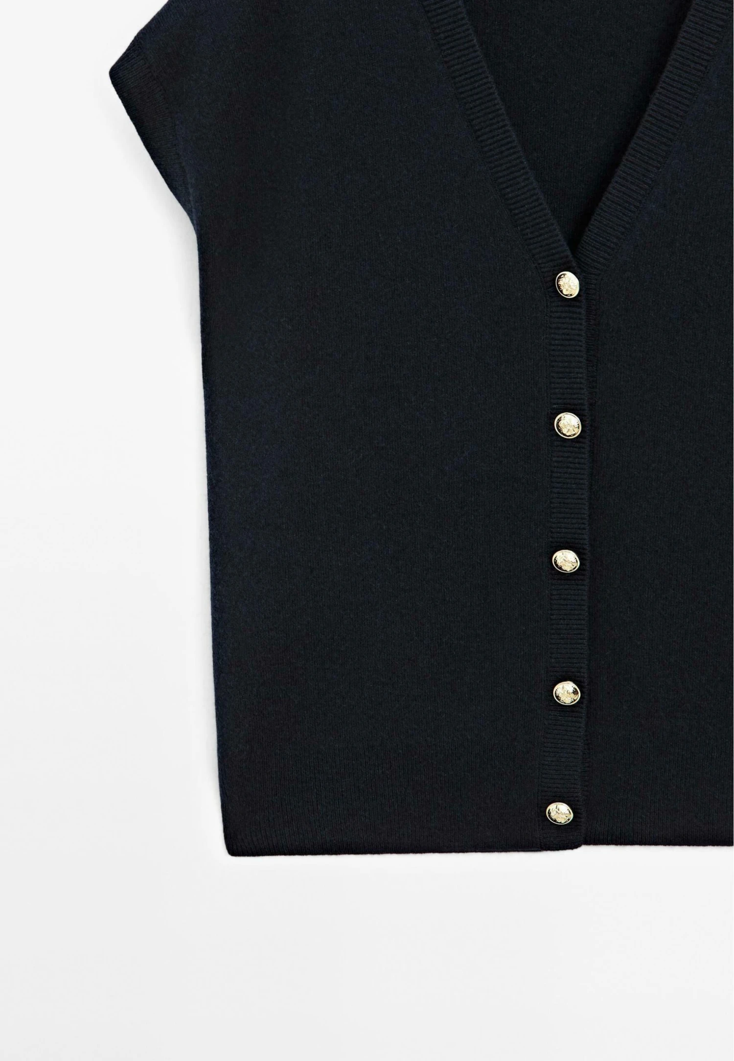 Massimo Dutti V-NECK WITH GOLDEN BUTTONS - Waistcoat - Dark Blue 12 Massimo Dutti V-NECK WITH GOLDEN BUTTONS - Waistcoat - Dark Blue - Image 10