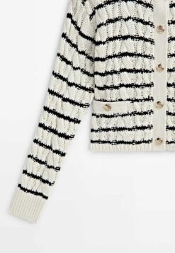 Massimo Dutti Striped Cable - Cardigan - Beige 20 Massimo Dutti Striped Cable - Cardigan - Beige -Massimo Dutti Shop 08421d77a8cd45028c426b43f660415f