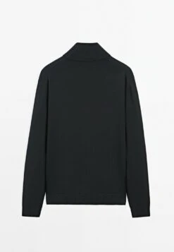 Massimo Dutti HIGH COLLAR WITH ZIP - Cardigan - Dark Blue -Massimo Dutti Shop 087d45d58c064e80a930397c7c1e10b3