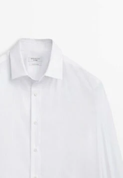 Massimo Dutti Studio Stretchy - Formal Shirt - White -Massimo Dutti Shop 08e1c3b5ab434ac2a29d429c1ebd0122