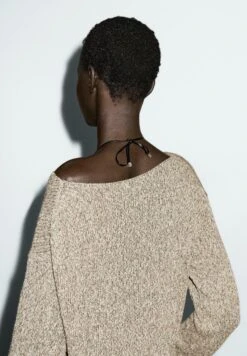 Massimo Dutti MOULINÉ BOAT NECK WITH LONG SLEEVES - Jumper - Mottled Dark Green -Massimo Dutti Shop 08fa3ce425cd47c28dd5fc9bc7124446