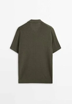 Massimo Dutti Textured Short Sleeve - Polo Shirt - Green 17 Massimo Dutti Textured Short Sleeve - Polo Shirt - Green -Massimo Dutti Shop 091002f4ec244758a51556bb6de066bc