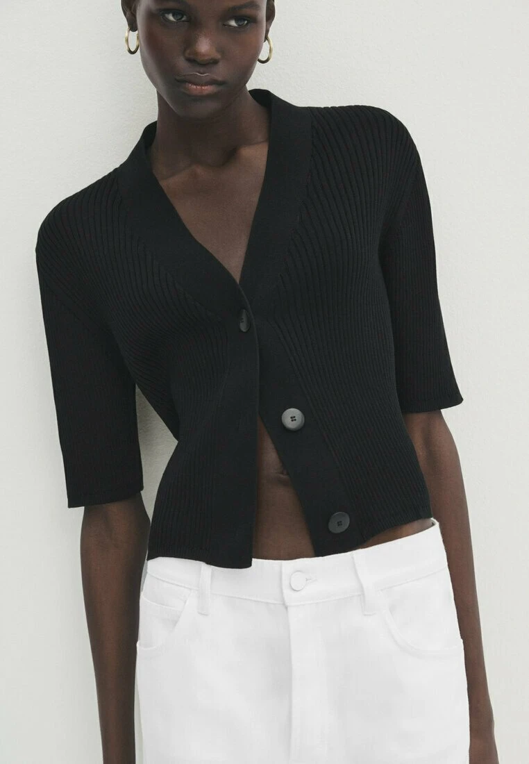 Massimo Dutti And Blend- Cardigan - Mottled Black 3 Massimo Dutti And Blend- Cardigan - Mottled Black