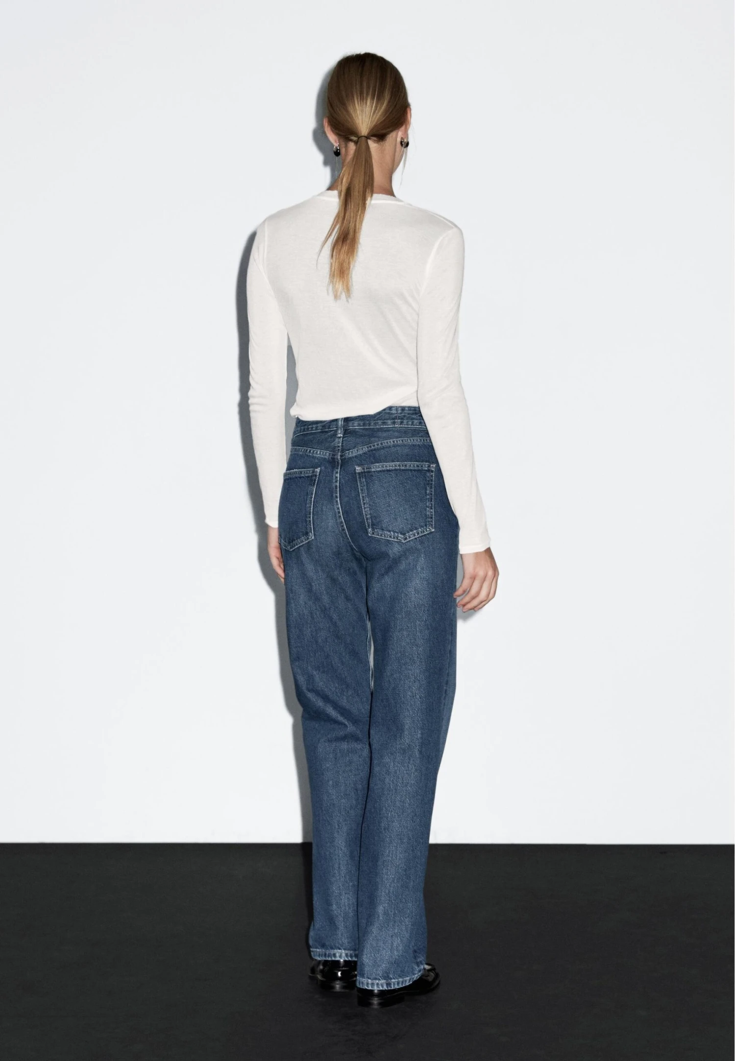 Massimo Dutti MID-RISE STRAIGHT-LEG - Straight Leg Jeans - Blue 6 Massimo Dutti MID-RISE STRAIGHT-LEG - Straight Leg Jeans - Blue - Image 4