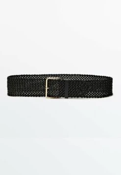 Massimo Dutti Wide Braided - Belt - Black -Massimo Dutti Shop 09a822c6f82a4af18c5b137987fbebe8