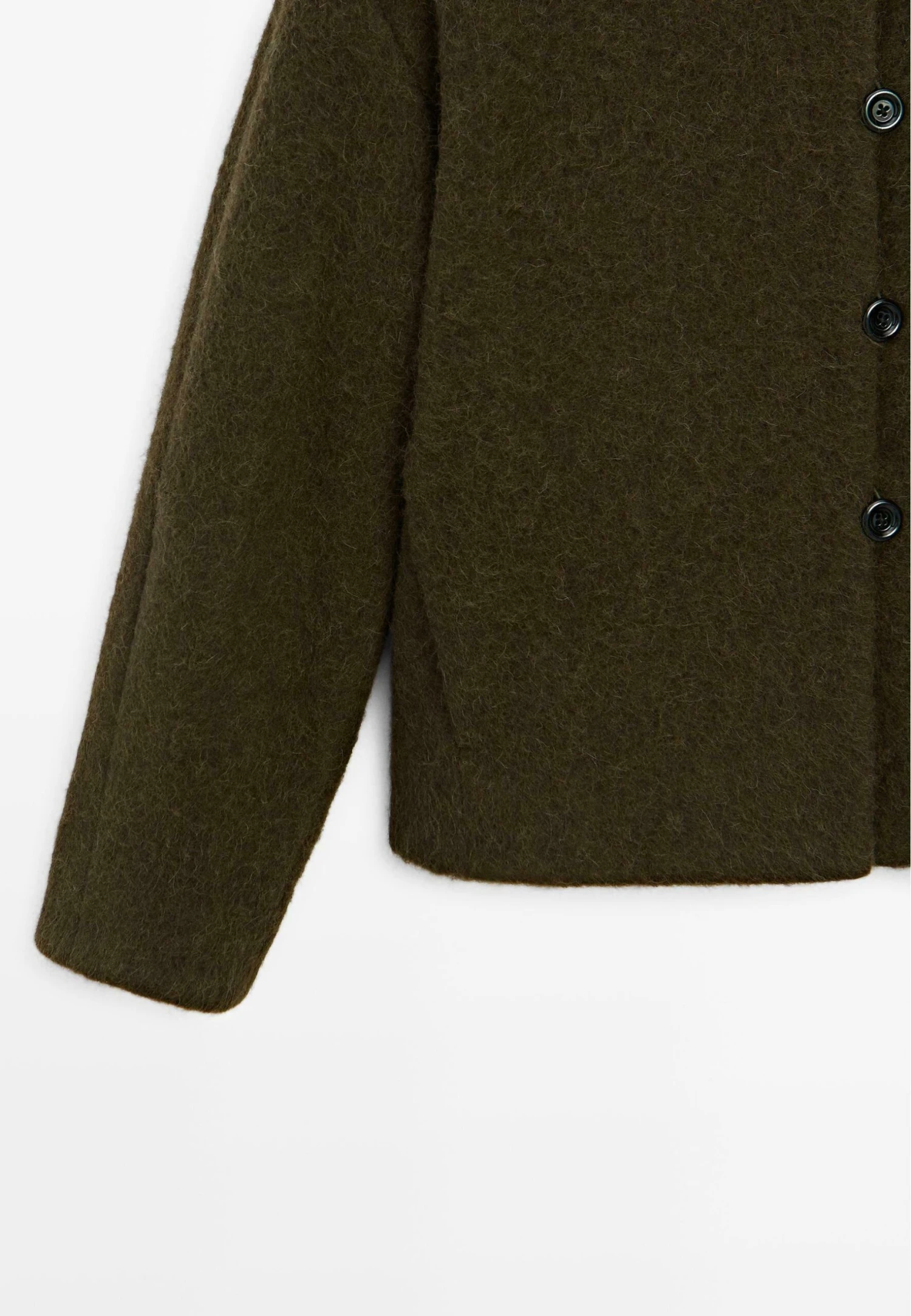 Massimo Dutti SHORT ALPACA - Cardigan - Khaki 13 Massimo Dutti SHORT ALPACA - Cardigan - Khaki - Image 11