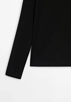 Massimo Dutti INTERLOCK LONG SLEEVE - Long Sleeved Top - Black -Massimo Dutti Shop 09ca251949df46c095928debe0e3f7f0