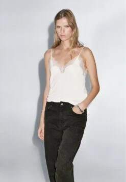 Massimo Dutti HIGH-WAIST WIDE-LEG - Wide Leg - Khaki -Massimo Dutti Shop 09cc2bf159cf493ea11cb084f3a78a2a