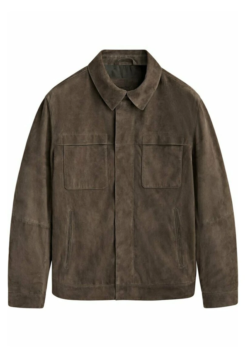 Massimo Dutti Trucker- Leather Jacket - Brown 7 Massimo Dutti Trucker- Leather Jacket - Brown - Image 5