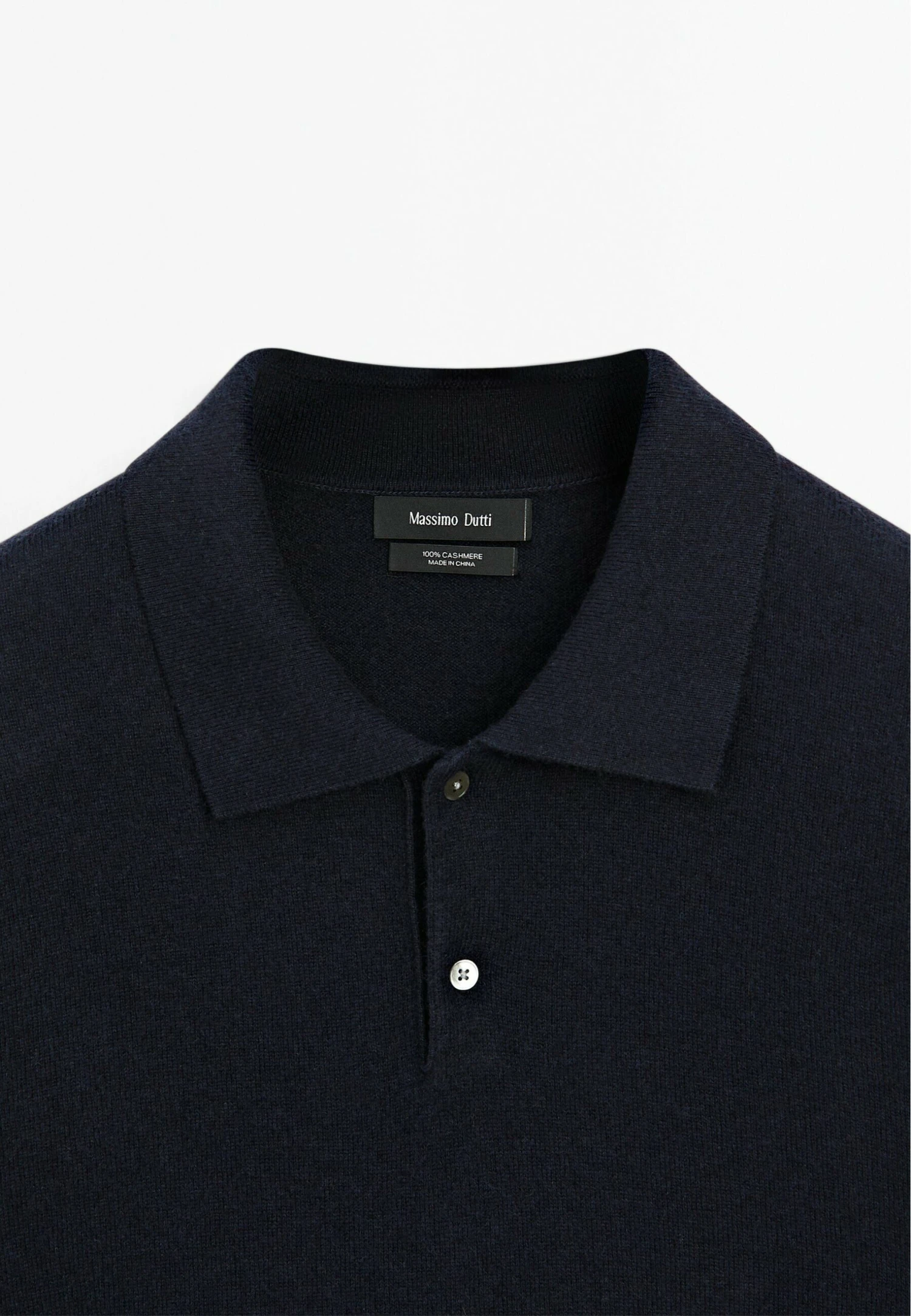Massimo Dutti CASHMERE LONG SLEEVE POLO COLLAR - Long Sleeved Top - Dark Blue 11 Massimo Dutti CASHMERE LONG SLEEVE POLO COLLAR - Long Sleeved Top - Dark Blue - Image 9