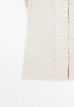 Massimo Dutti WAISTCOAT WITH BUTTONED CHEST DETAIL - Waistcoat - Beige -Massimo Dutti Shop 0a8787c89c36441f9f0cb13102833207